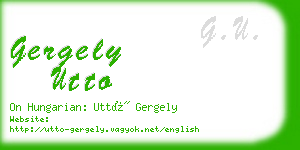 gergely utto business card